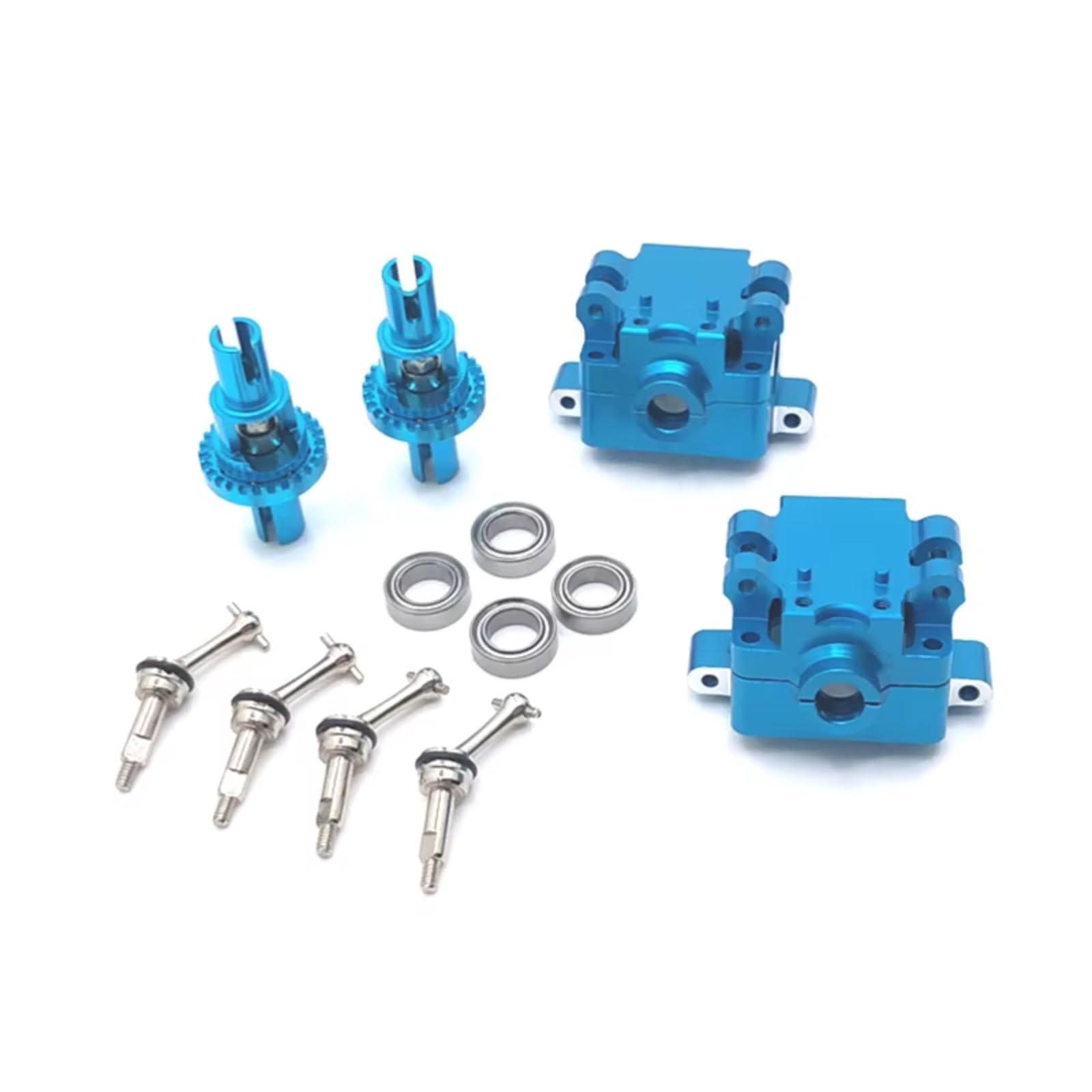 PLOQAZEH RC Car Upgrade Zubehör Für WLtoys 284131 K969 K979 K989 K999 P929 P939 1/28 27mm Metall Upgrade Antriebswelle Getriebe Differential RC Auto Teile(Blue) von PLOQAZEH