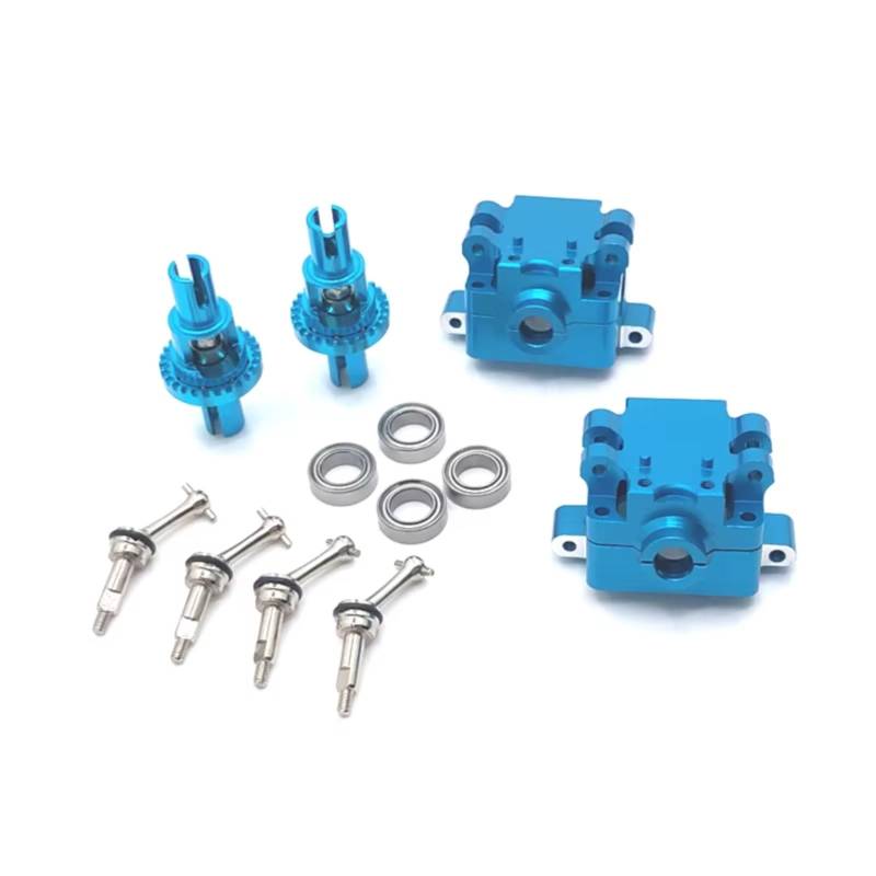 PLOQAZEH RC Car Upgrade Zubehör Für WLtoys 284131 K969 K979 K989 K999 P929 P939 1/28 27mm Metall Upgrade Antriebswelle Getriebe Differential RC Auto Teile(Blue) von PLOQAZEH