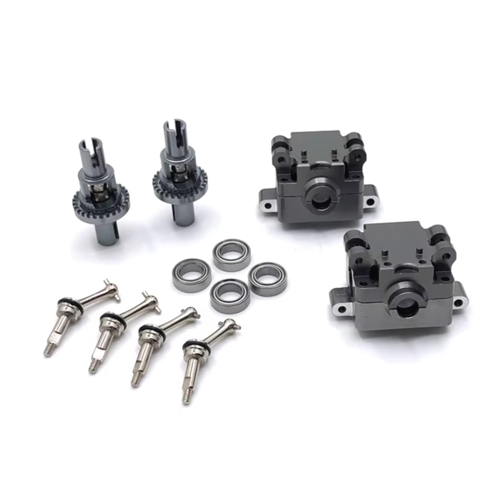 PLOQAZEH RC Car Upgrade Zubehör Für WLtoys 284131 K969 K979 K989 K999 P929 P939 1/28 27mm Metall Upgrade Antriebswelle Getriebe Differential RC Auto Teile(Gray) von PLOQAZEH