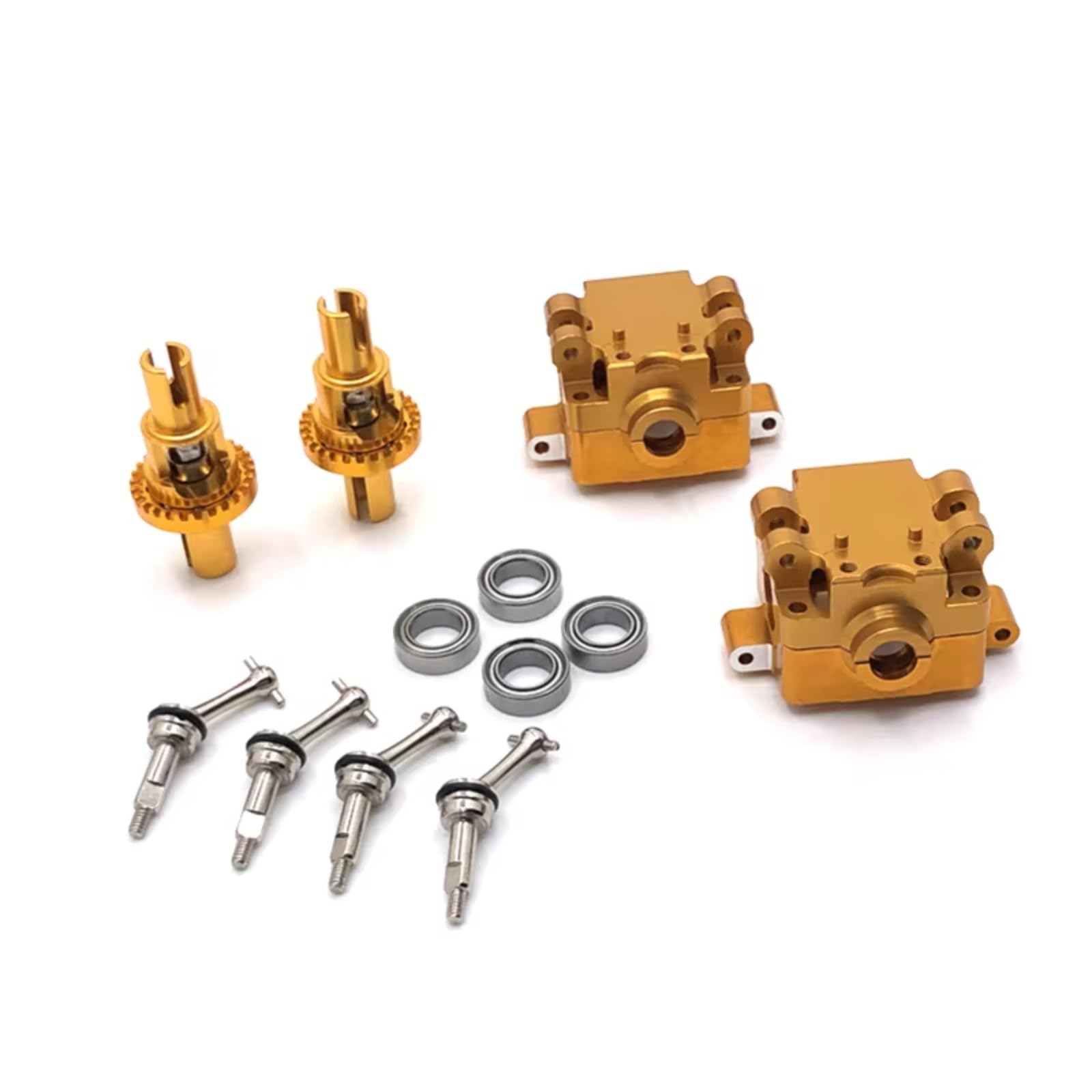 PLOQAZEH RC Car Upgrade Zubehör Für WLtoys 284131 K969 K979 K989 K999 P929 P939 1/28 27mm Metall Upgrade Antriebswelle Getriebe Differential RC Auto Teile(Yellow) von PLOQAZEH
