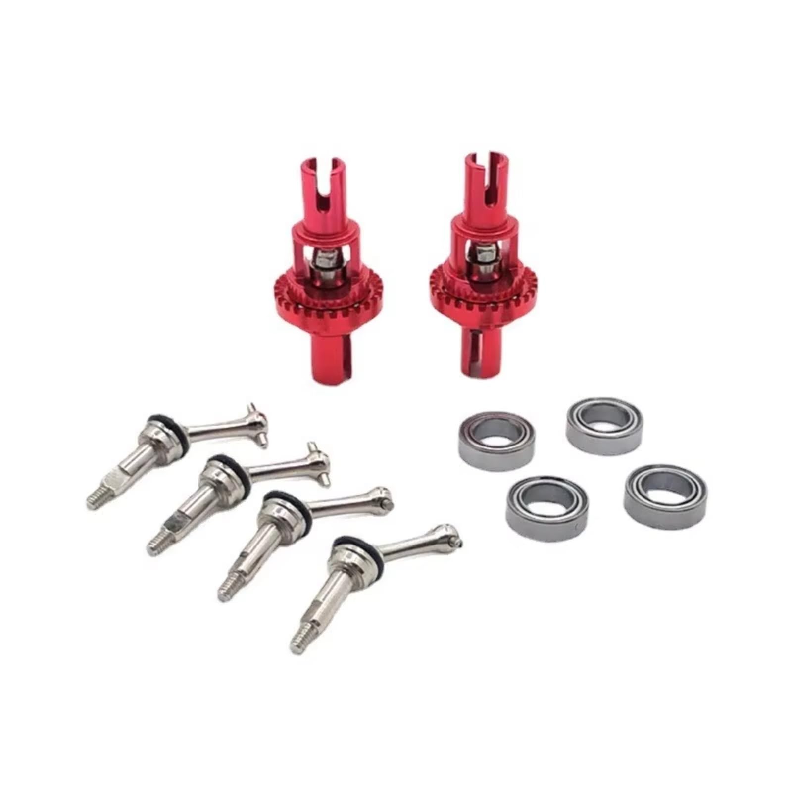 PLOQAZEH RC Car Upgrade Zubehör Für WLtoys 284131 K969 K979 K989 K999 P929 P939 1/28 Metall Ball Differential Erweiterte Antriebswelle RC Auto Upgrade Teile(Red) von PLOQAZEH