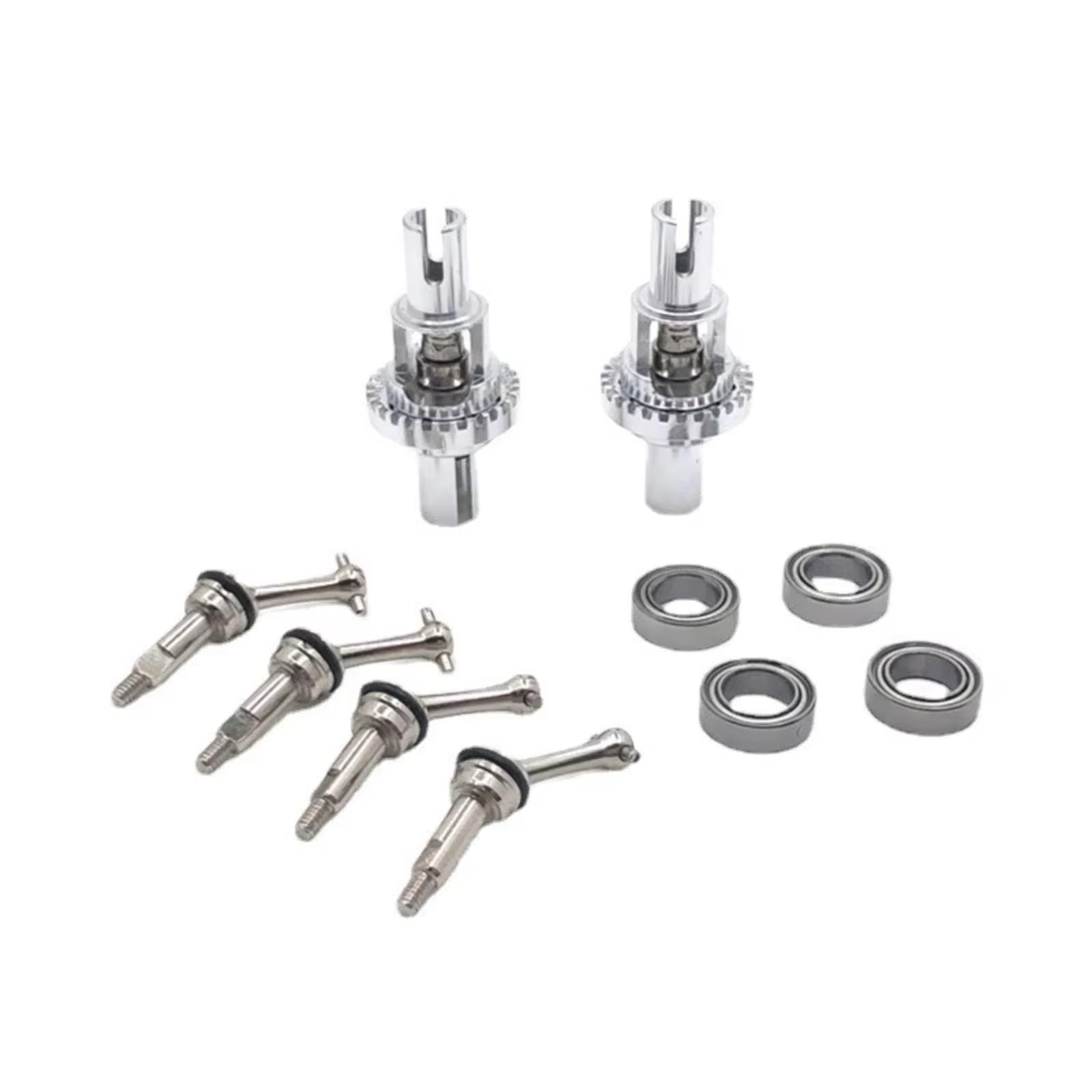 PLOQAZEH RC Car Upgrade Zubehör Für WLtoys 284131 K969 K979 K989 K999 P929 P939 1/28 Metall Ball Differential Erweiterte Antriebswelle RC Auto Upgrade Teile(Silver) von PLOQAZEH