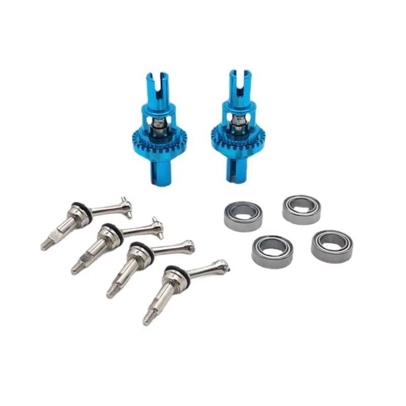 PLOQAZEH RC Car Upgrade Zubehör Für WLtoys 284131 K969 K979 K989 K999 P929 P939 1/28 Metall Ball Differential Erweiterte Antriebswelle RC Auto Upgrade Teile(Sky Blue) von PLOQAZEH