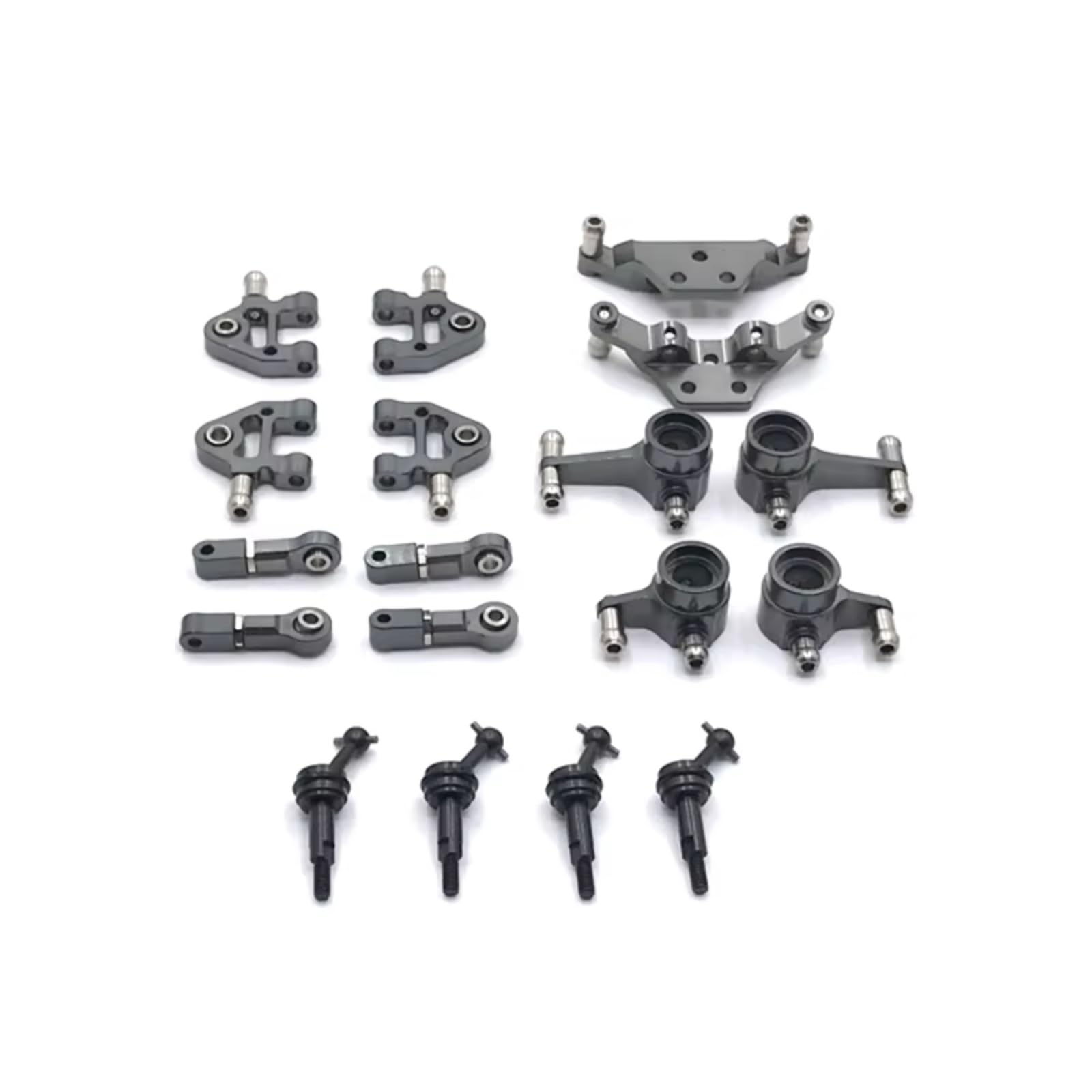 PLOQAZEH RC Car Upgrade Zubehör Für WLtoys 284131 K969 K979 K989 K999 P929 P939 1/28 Metall Für Schaukel Arm Lenkung Tasse Schock Halterung Antriebswelle RC Auto Upgrade Teile(Gray) von PLOQAZEH