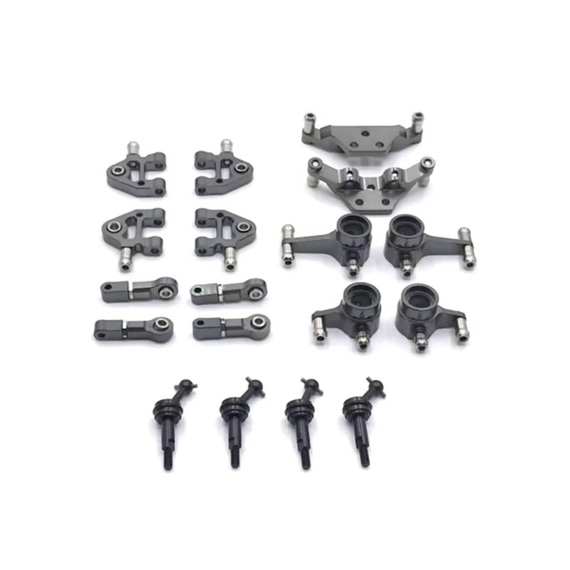 PLOQAZEH RC Car Upgrade Zubehör Für WLtoys 284131 K969 K979 K989 K999 P929 P939 1/28 Metall Für Schaukel Arm Lenkung Tasse Schock Halterung Antriebswelle RC Auto Upgrade Teile(Gray) von PLOQAZEH