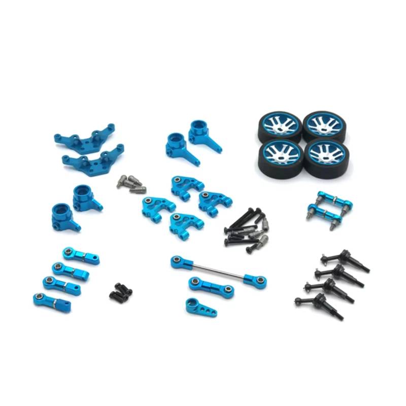 PLOQAZEH RC Car Upgrade Zubehör Für WLtoys 284131 K969 K979 K989 K999 P929 P939 Rad Für Schwinge Lenkbecher Pleuel Antriebswelle Servoarm RC Autoteile(Blue) von PLOQAZEH