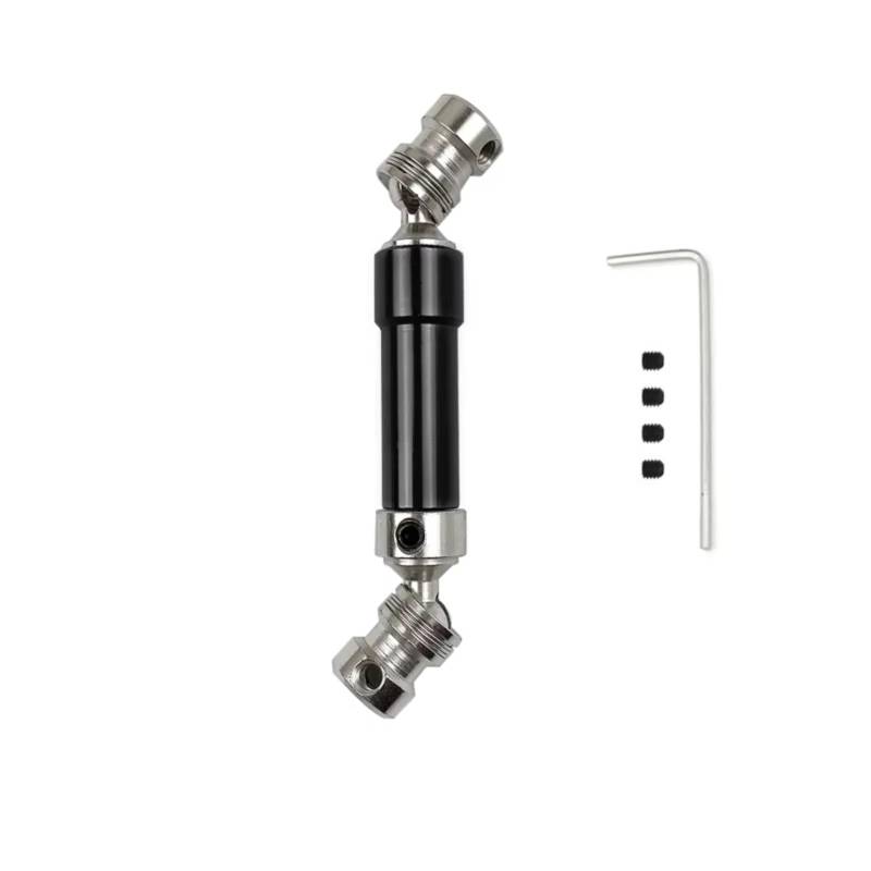 PLOQAZEH RC Car Upgrade Zubehör Für Wltoys 12427 12423 12428 12429 1/12 80mm-100mm Metall Hinten Antriebswelle RC Auto Upgrade Teile Zubehör(Black) von PLOQAZEH