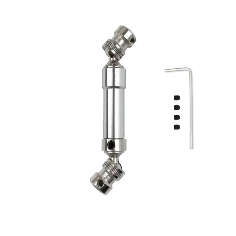 PLOQAZEH RC Car Upgrade Zubehör Für Wltoys 12427 12423 12428 12429 1/12 80mm-100mm Metall Hinten Antriebswelle RC Auto Upgrade Teile Zubehör(Silver) von PLOQAZEH