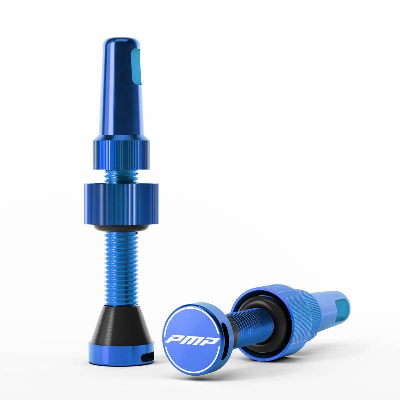 PMP Tubeless MTB Ventile Universal: Konische Basis, Werkzeuglose Verwendung, Kernentfernungs-Werkzeug. Kompatibel mit Schaumstoffeinlagen. Standard Presta, 50 mm. von PMP
