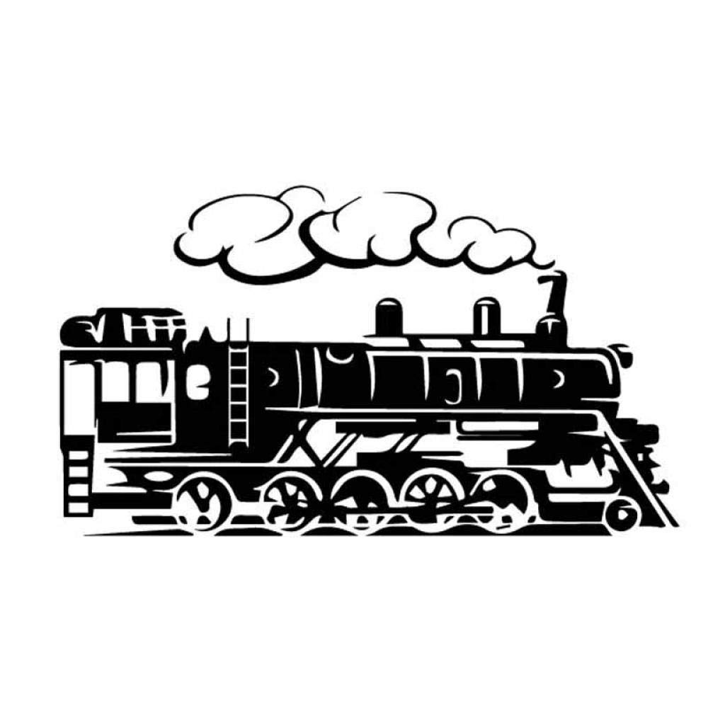 PMSMT 2 x Auto-Aufkleber, schöne Eisenbahn mit oftmals rauch, Vinyl-Aufkleber, Künstler-Dekor, Autoaufkleber, schöne schwarz/silber, 16,8 cm x 9,5 cm, schwarz PMSMT 2 x Auto-Aufkleber, schöne Eisenbahn mit oftmals rauch, Vinyl-Aufkleber, Künstler-Dekor, Autoaufkleber, schöne schwarz/silber, 16,8 cm x 9,5 cm, schwarz von PMSMT