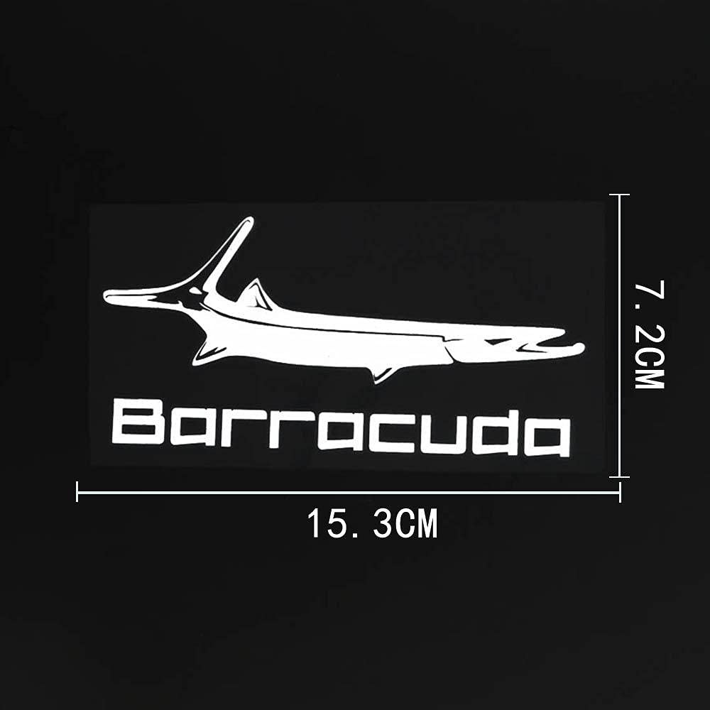 PMSMT 2 x Auto-Aufkleber Barracuda Vinyl Autoaufkleber schwarz/silber 15,3 cm × 7,2 cm Silber PMSMT 2 x Auto-Aufkleber Barracuda Vinyl Autoaufkleber schwarz/silber 15,3 cm × 7,2 cm Silber von PMSMT