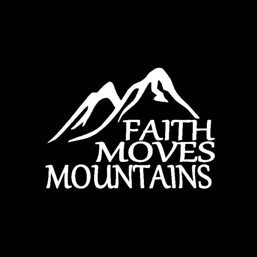 PMSMT 2 x Auto-Aufkleber Glaube bewegen Berge Auto Vinyl Aufkleber Jesus Christlich Christlich Heilige Bibel Schwarz Silber 14 5 cm x 10 2 cm Sprechzeit PMSMT 2 x Auto-Aufkleber Glaube bewegen Berge Auto Vinyl Aufkleber Jesus Christlich Christlich Heilige Bibel Schwarz Silber 14 5 cm x 10 2 cm Sprechzeit von PMSMT