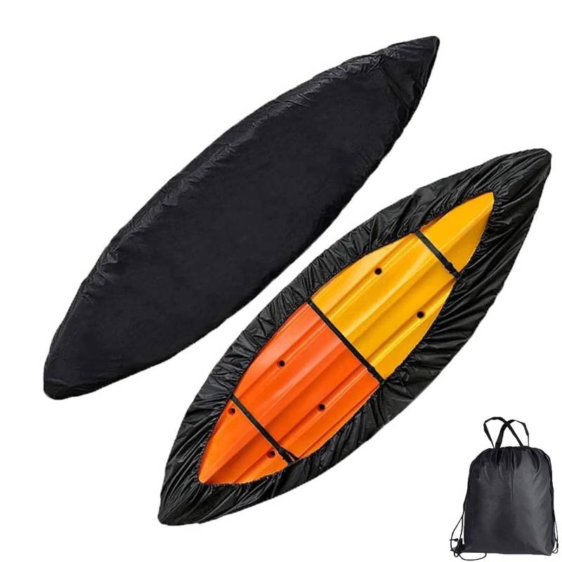 Kajak Abdeckung Kanu Abdeckplanekanu Wasserdicht UV Schutz 420D Oxford Professionelle Universal Kajak Persenning Kanu Abdeckung Plane(Black,for 10.1-11.4ft Kayak) von PMSPEMCMT