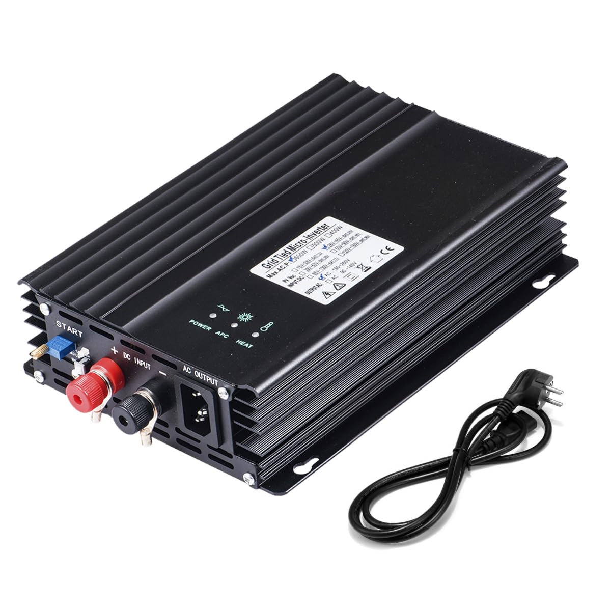 PMSUN 600W Grid Tie Inverter DC26V-45V MPPT Pure Sine Wave AC230V for 24V 36V Solar Panel, Adjutable 24V Battery Discharge PMSUN 600W Grid Tie Inverter DC26V-45V MPPT Pure Sine Wave AC230V for 24V 36V Solar Panel, Adjutable 24V Battery Discharge von PMSUN