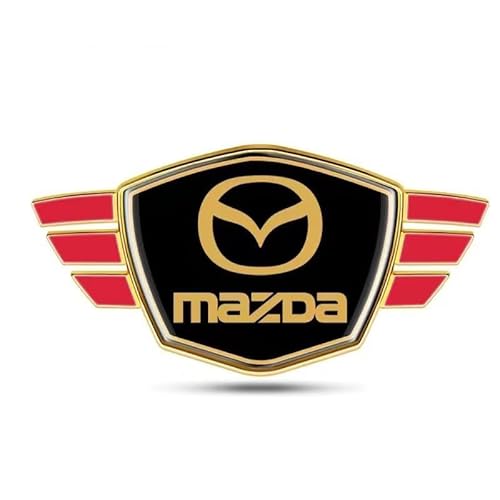 Auto Emblem Aufkleber für Mazda, Chrom Dekoration Aufkleber für Frontgrill Karosserie Kofferraum, 3D Badge Zeichen Symbol Autoaufkleber Auto Emblem Aufkleber für Mazda, Chrom Dekoration Aufkleber für Frontgrill Karosserie Kofferraum, 3D Badge Zeichen Symbol Autoaufkleber von PMYJGSA