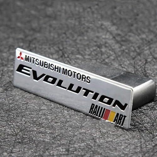 Auto Emblem Aufkleber für Mitsubishi Evolution, Chrom Dekoration Aufkleber für Frontgrill Karosserie Kofferraum, 3D Badge Zeichen Symbol Autoaufkleber von PMYJGSA