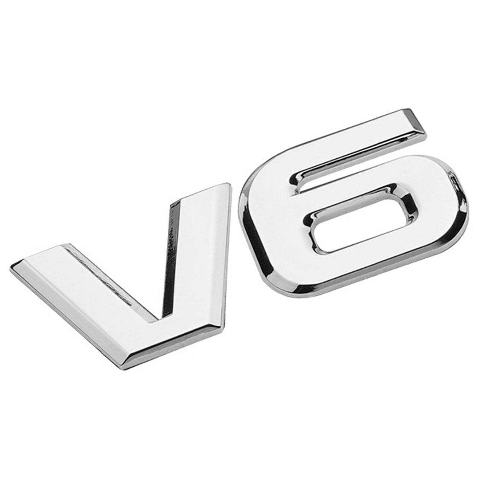 Auto Emblem Aufkleber für V6 V8, Chrom Dekoration Aufkleber für Frontgrill Karosserie Kofferraum, 3D Badge Zeichen Symbol Autoaufkleber,C Auto Emblem Aufkleber für V6 V8, Chrom Dekoration Aufkleber für Frontgrill Karosserie Kofferraum, 3D Badge Zeichen Symbol Autoaufkleber,C von PMYJGSA