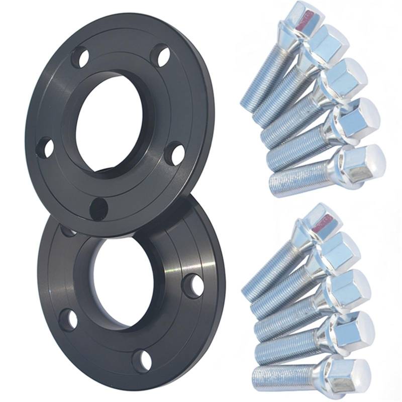 PNBVW 2 Stück 10 mm/12 mm 5 x 112 66,6 Bohrung Naben-Radabstandshalter mit verlängerten Radschrauben M14 x 1,25 for BB//M//W M8 M5 Z4 X7(Black) von PNBVW