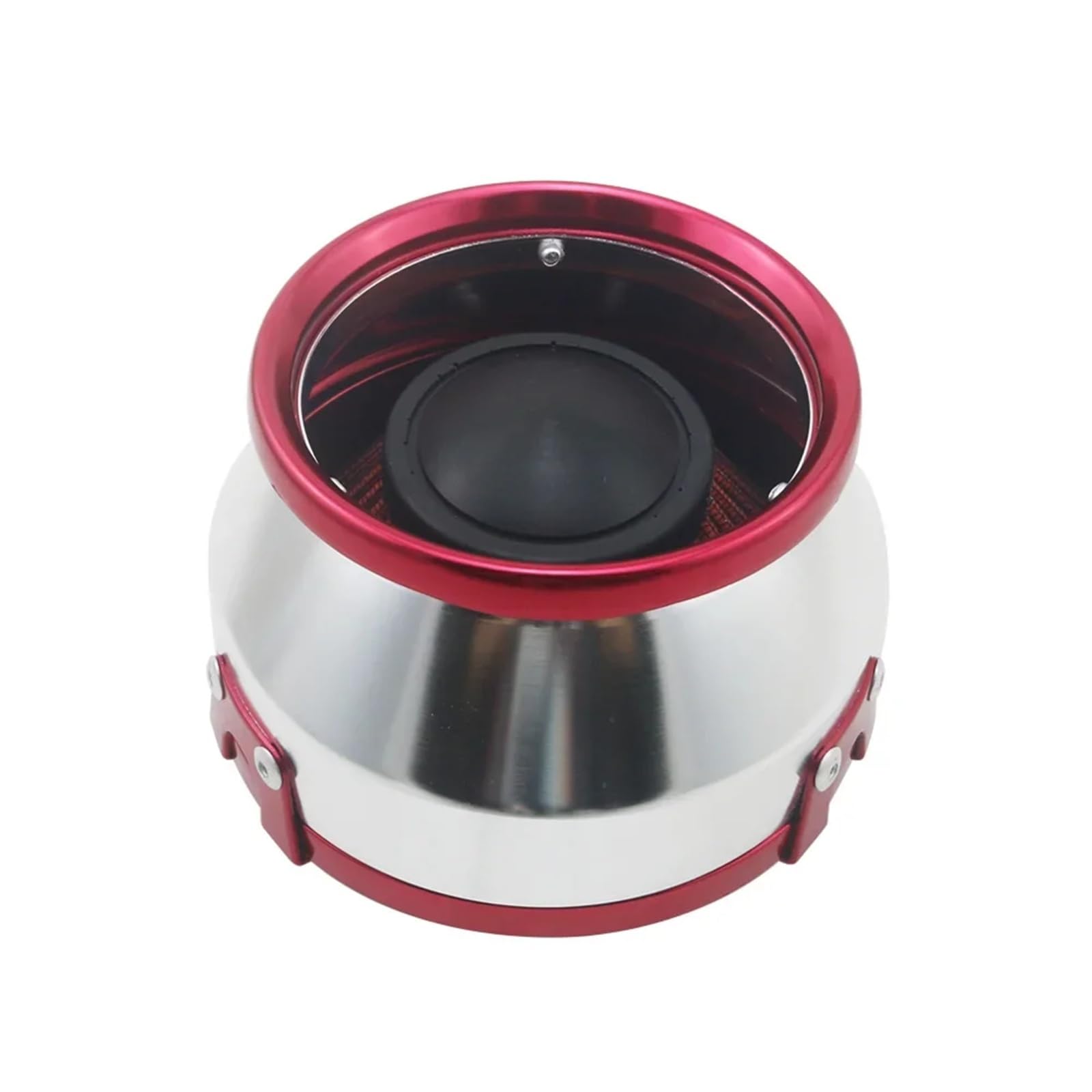 PNBVW Auto-Allgemeiner Lufteinlass Modifizierter Pilzkopf Metallgehäuse Lufteinlassbalg Großer Durchfluss 76MM Allgemeiner Pilzkopf(Red) von PNBVW