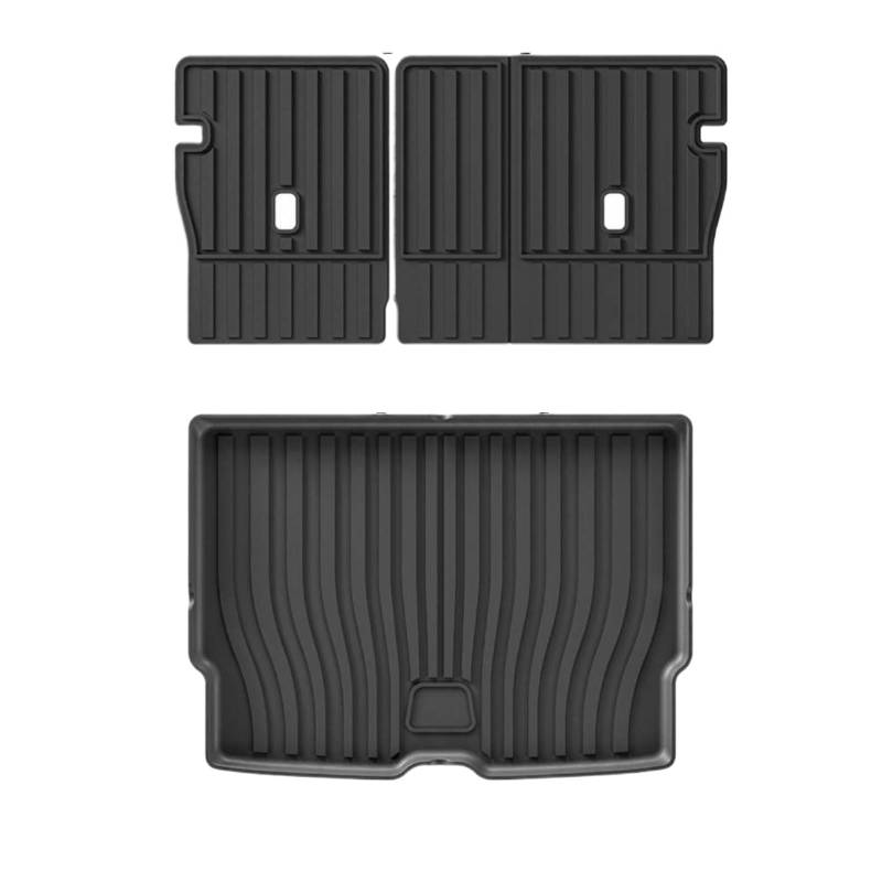 PNBVW TPE-Fußmatten, Auto-Fußmatte for V//o//l//v//o EX30 2024–2025, wasserdichte Allwetter-Automatte, Auto-Fußmatten passend for EX30(Trunk Back 3pcs) von PNBVW