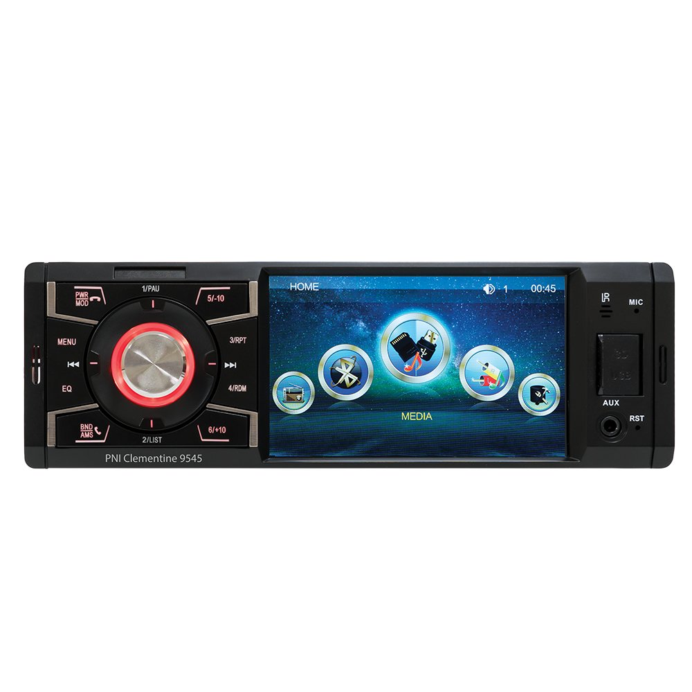 Auto Stereo Auto MP5 Player PNI Clementine 9545 1DIN 4 Zoll Display, 50W x 4, Bluetooth, UKW-Radio, SD und USB, 2 Cinch-Video IN/Out von PNI