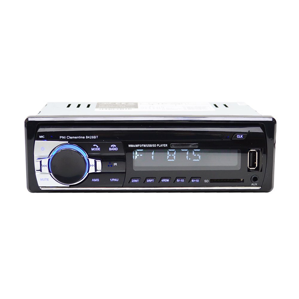 Bluetooth Autoradio, Digitaler Media Player PNI-8428BT, 4 x 45 W Car Audio FM Radio, Auto MP3 Player USB/SD/AUX-Freisprechfunktion mit drahtloser Fernbedienung Schwarz von PNI