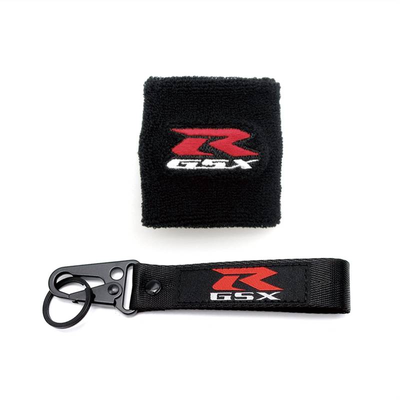 Motorrad 3D gsx-r Logo Frontbremsflüssigkeit Ölbehälter-Tankabdeckung Socken & Schlüsselanhänger for GSXR 600 750 1000 1100 1300 K1 K2 (Color : Style 8) von POKVEA