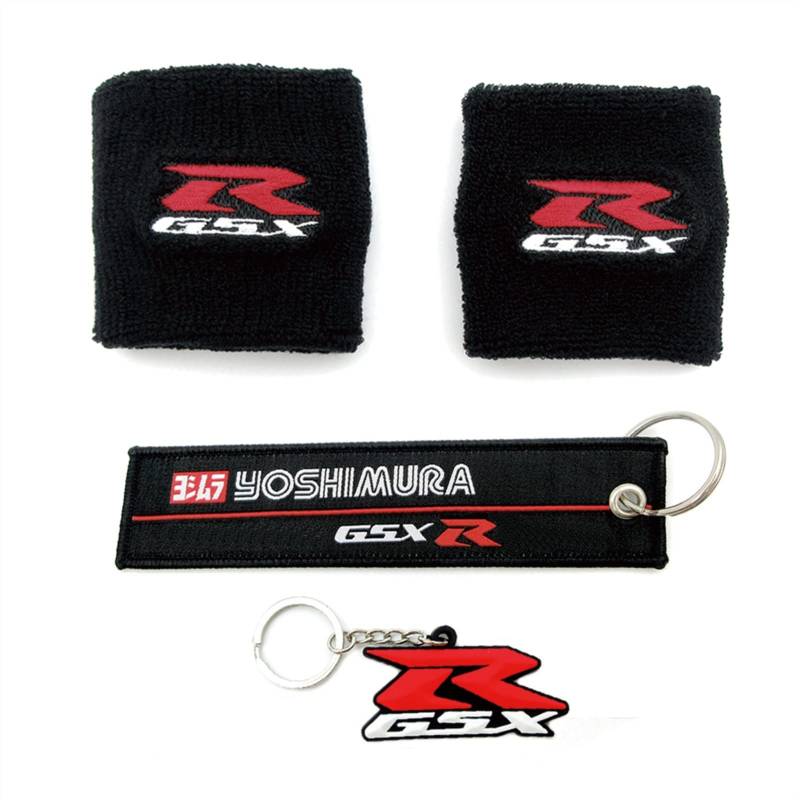 Motorrad 3d gsx-r Logo Frontbremsflüssigkeit Ölbehälter-Tankabdeckung Socken & Schlüsselanhänger for GSXR 600 750 1000 1100 1300 K1 K2 (Color : Style 20) von POKVEA