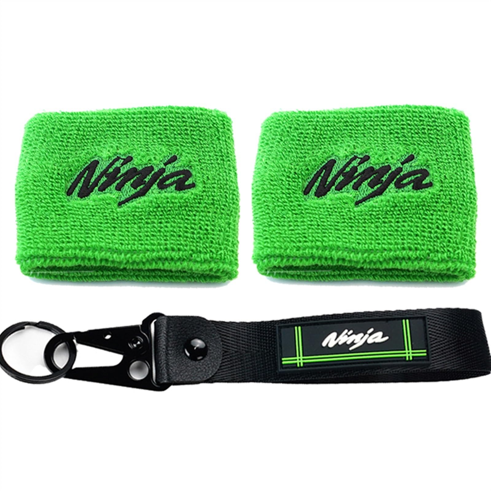 Motorrad-Vorderflüssigkeitsöl-Bremsbehälter-Socken Und Schlüsselanhänger for Ninja 250 300 ZX-6R ZX6R ZX10R ZX12R ZX14R (Color : 2KFBS Green Ninja) von POKVEA