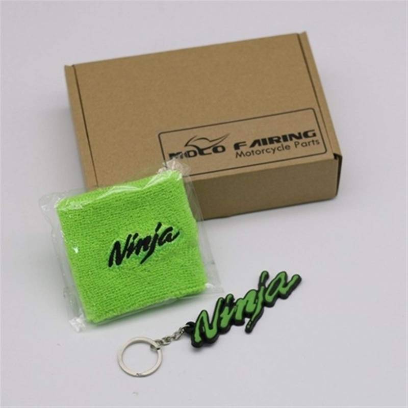 POKVEA Motorradbremse-Reservoir-Socke-Öl-Flüssigkeitsbehälter-Abdeckhülse for Ninja Zx6r zx7r zx9r zx10r zx12r zx14r (Color : Green 1) von POKVEA
