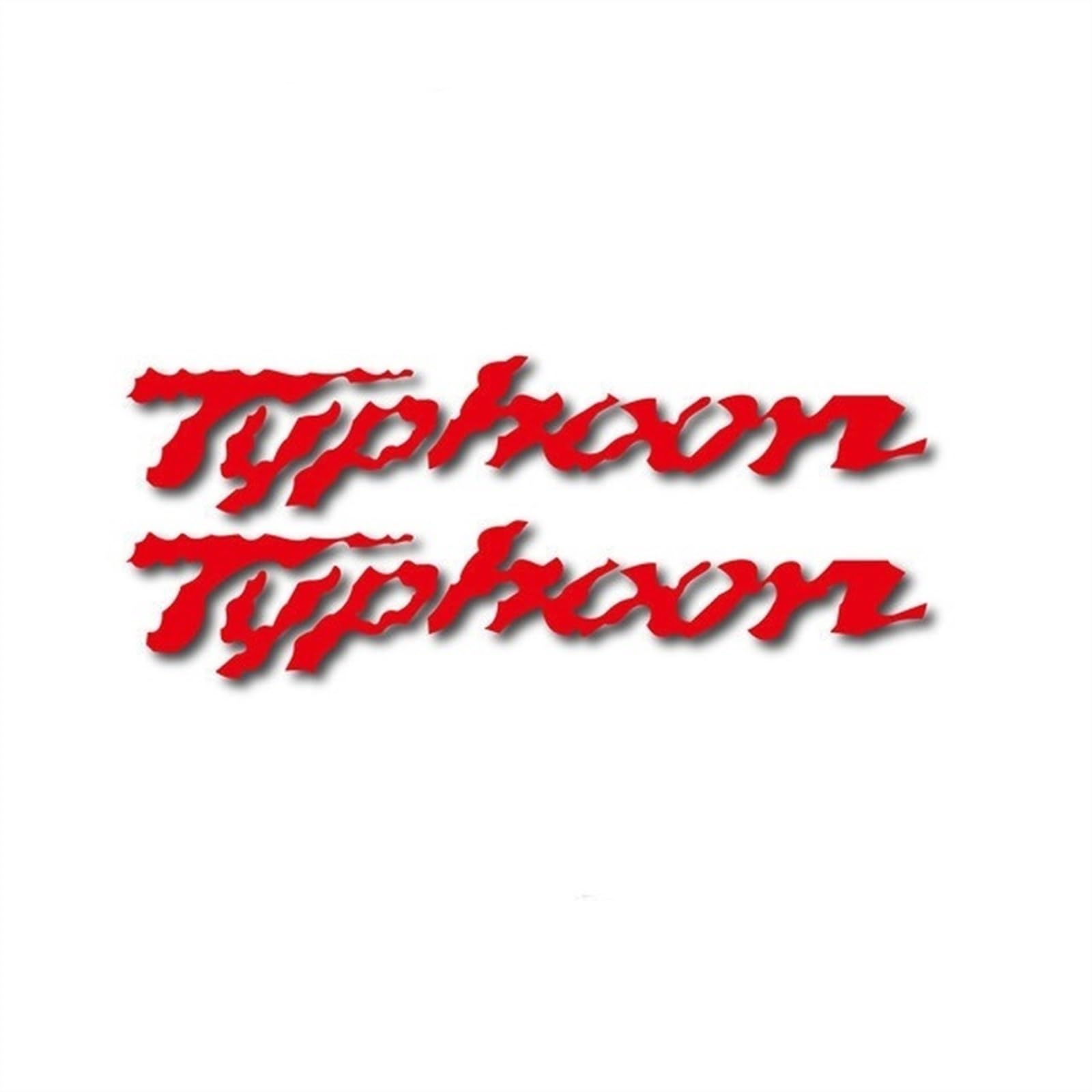Reflektierender Motorrad-Logo-Aufkleber, Helmaufkleber, Kraftstofftankaufkleber, Windschutzscheibenaufkleber, Heckkastenaufkleber, Geeignet for Typhoon Typhoon (Color : Red) von POKVEA