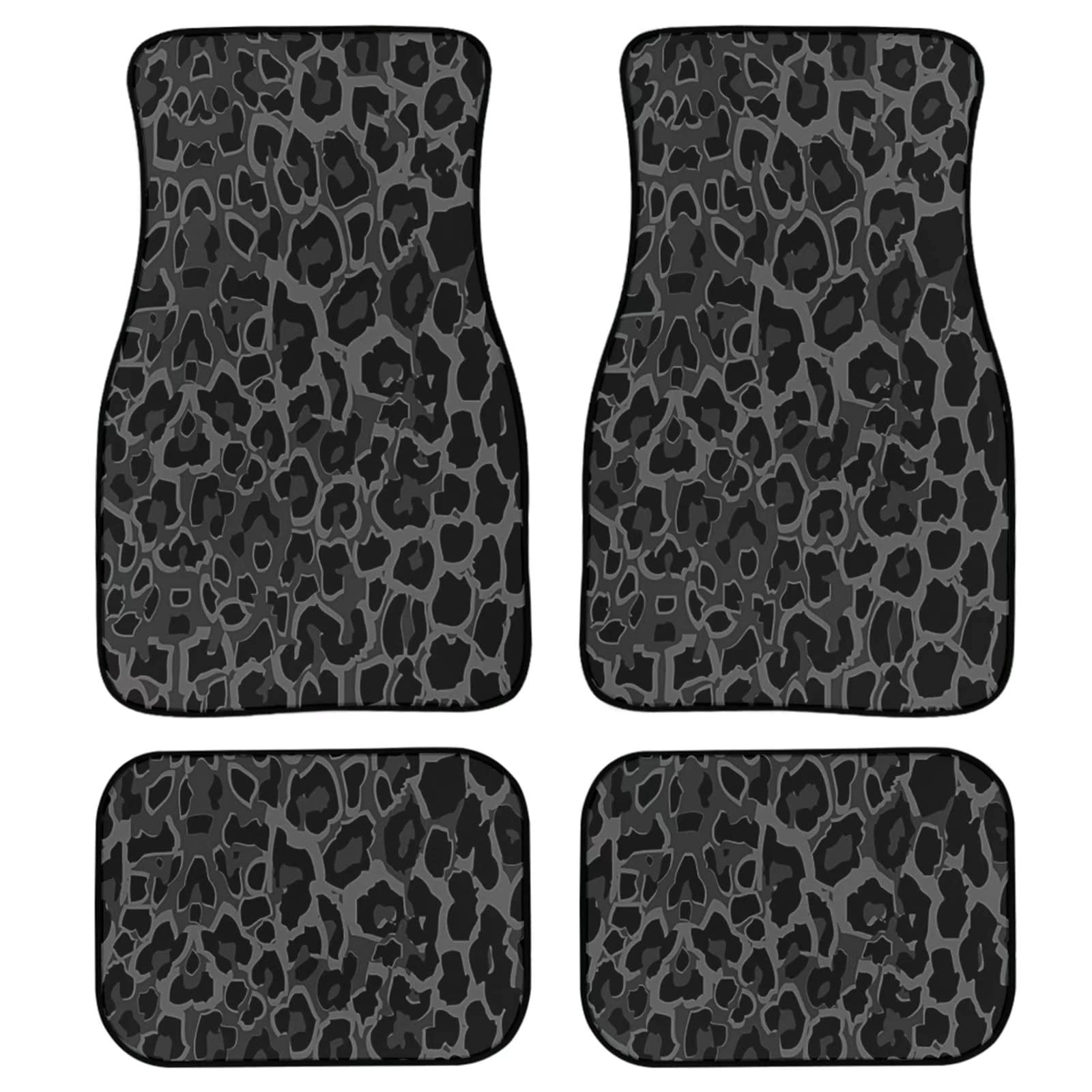POLERO Auto-Fußmatten mit Leopardenmuster, Gepardenmuster, für Damen, Herren, Universal-Fahrzeuge, vorne und hinten von POLERO