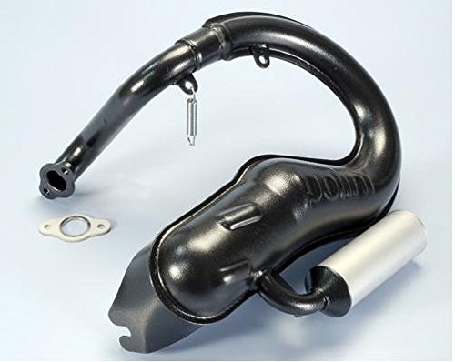 Auspuff Polini für Piaggio Vespa 125 Primavera ET3 Farbe Schwarz mit Schalldämpfer aus Aluminium komplett mit Krümmer und Dichtung von POLINI
