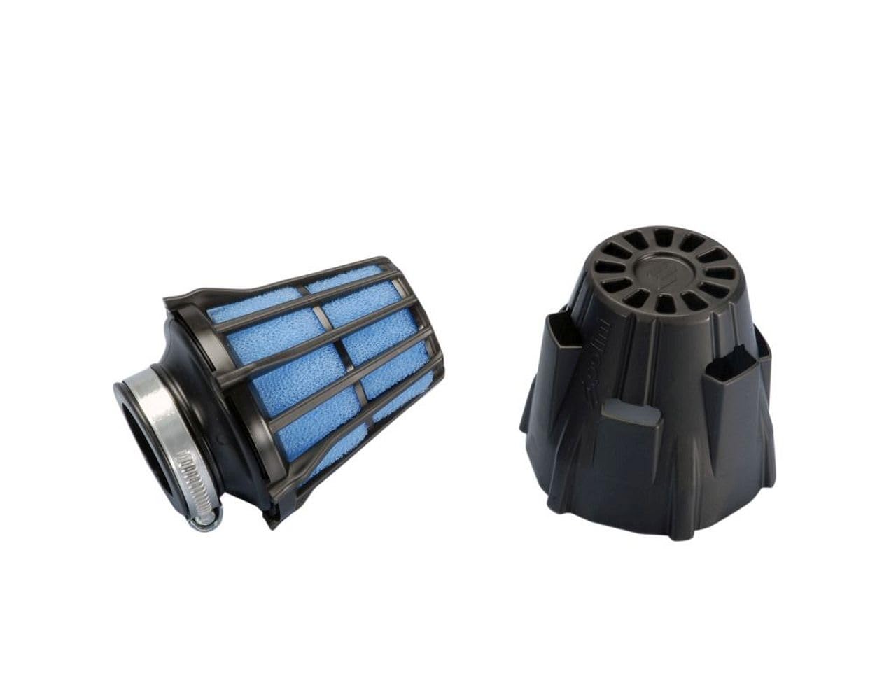 Polini Air Box Luftfilter 37mm Schwarz – Allrounder mit Wasserschutzkappe. Roller, Moped, Motorrad, Sport von POLINI