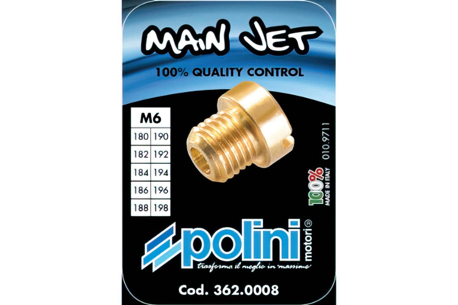 Polini Zerstäubersatz Polini Dellorto groß (6mm) Größe 180 bis 198 von POLINI