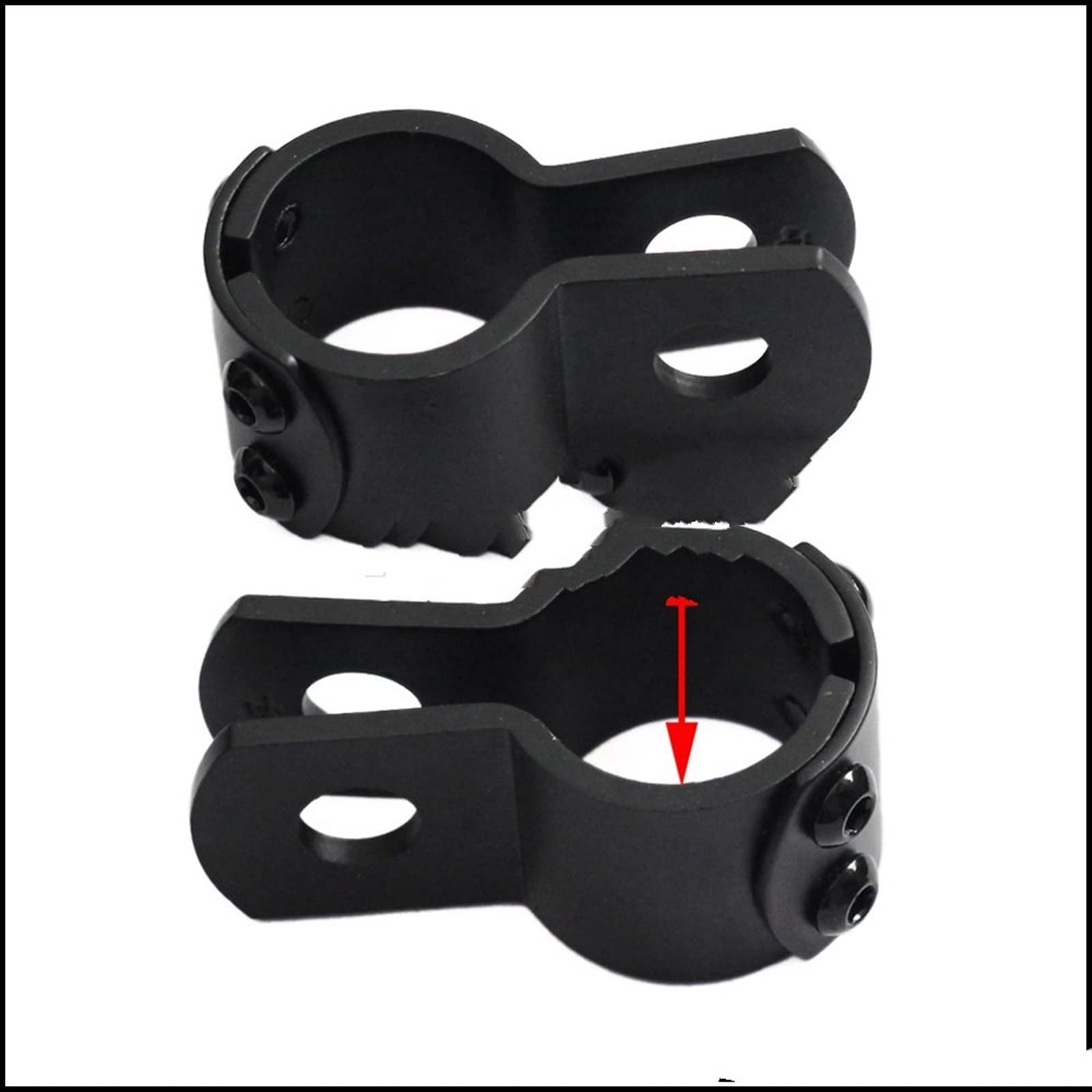 POLOUK 28mm 32mm 38mm Crash Bar Motorrad Autobahn Fußrasten Fußrasten Halterung Schellen Für Harl-ey Dyna Sportster Für T&ouring Cafe Racer Custom (Color : for 38mm Black) von POLOUK