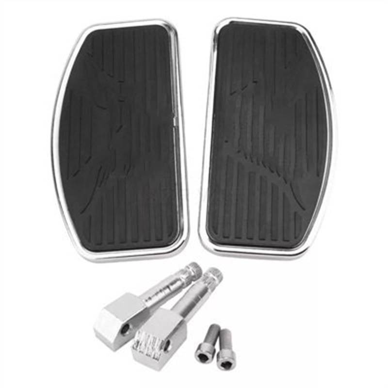 POLOUK Motorrad Vorne Hinten Fahrer Beifahrer Breite Pedal Fußstütze Trittbretter Für Drag Für Star 250 400 750 1100 1300 XV1900 (Color : Front 24CM) von POLOUK