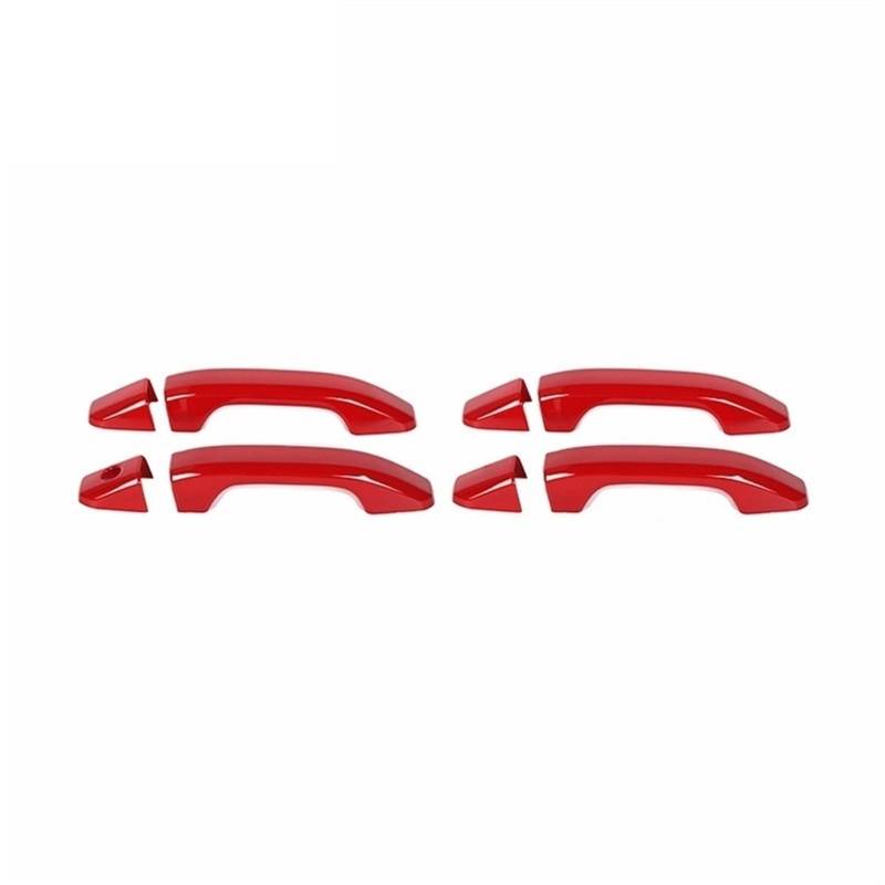 POMUHYE Aufkleber Außentürgriffe Kompatibel Mit Chevrolet Für Silverado 2014 2015 2016 2017 2018 2019 2020 2021 2022 2023 2024 Auto Außentürgriff Shell Cove(Red) von POMUHYE