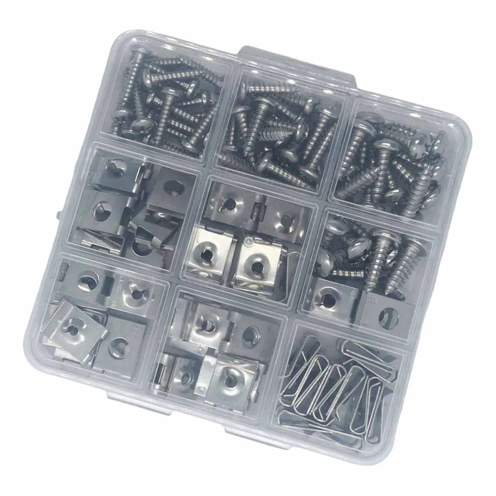 POMUHYE Gewindeschrauben 60 Sets 304 Edelstahl Selbstschneidende Schrauben U-Typ-Clips M4,2/4,8/3,5 Für Autobefestigung Kotflügel Stoßstangenschutz Motorradschrauben Motorhauben POMUHYE Gewindeschrauben 60 Sets 304 Edelstahl Selbstschneidende Schrauben U-Typ-Clips M4,2/4,8/3,5 Für Autobefestigung Kotflügel Stoßstangenschutz Motorradschrauben Motorhauben von POMUHYE