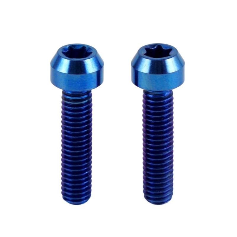 POMUHYE Gewindeschrauben Kompatibel Mit Yamaha M6 General Parts Motorrad-Bremssätteln Aus Für Titan Bolzen M6x25 25-mm-Flansch Innenpflaumenkopfschrauben Mutter Und Für Bolzensatz von POMUHYE