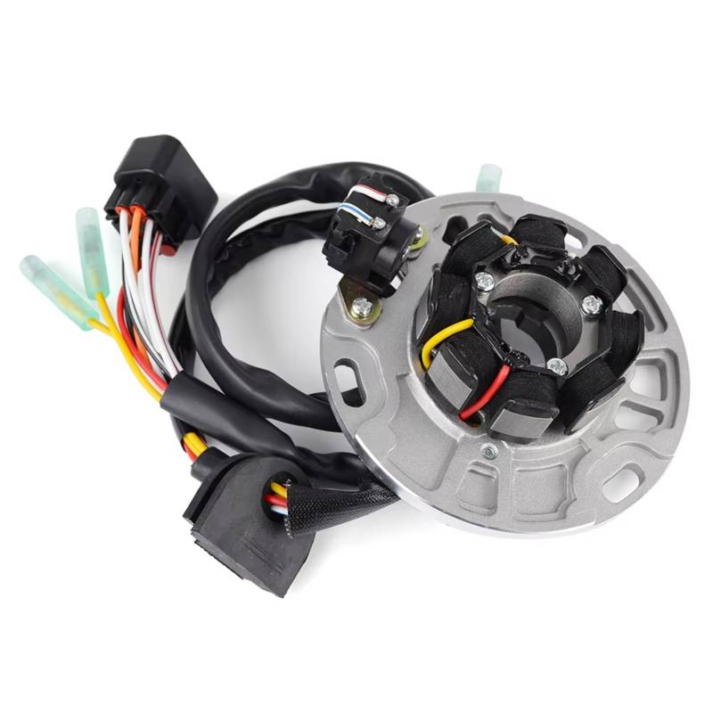 POMUHYE Magneto Stator Spule Für KX125 Für KX125-M1 2003 Für KX125-M2 2004 Für KX125-M3 2005 21003-1394 Motorrad-Statorspule Motorrad-Magneto-Statorplatte Zündspule von POMUHYE