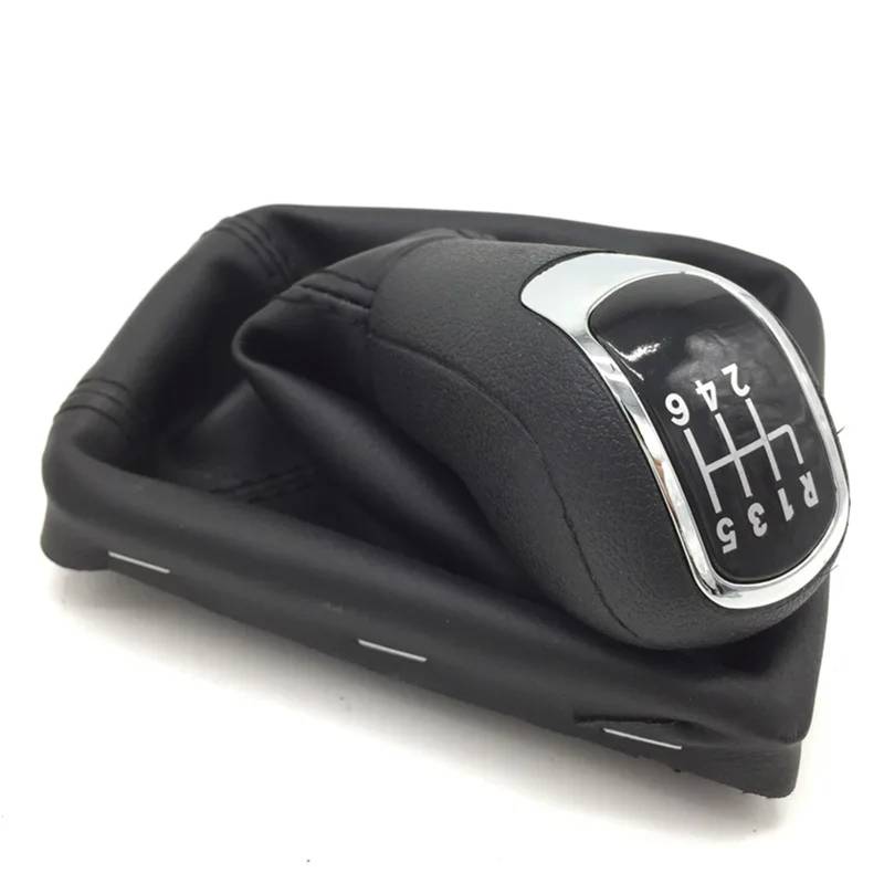 POMUHYE Schaltknauf Kopf Kompatibel Mit Skoda Für Superb 3T Für MK2 2008 2009 2010 2011 2012 Auto-Schaltknauf, Schalthebelmanschette, Kofferraumabdeckung, 5/6-Gang-Auto-Styling(6 Speed) von POMUHYE