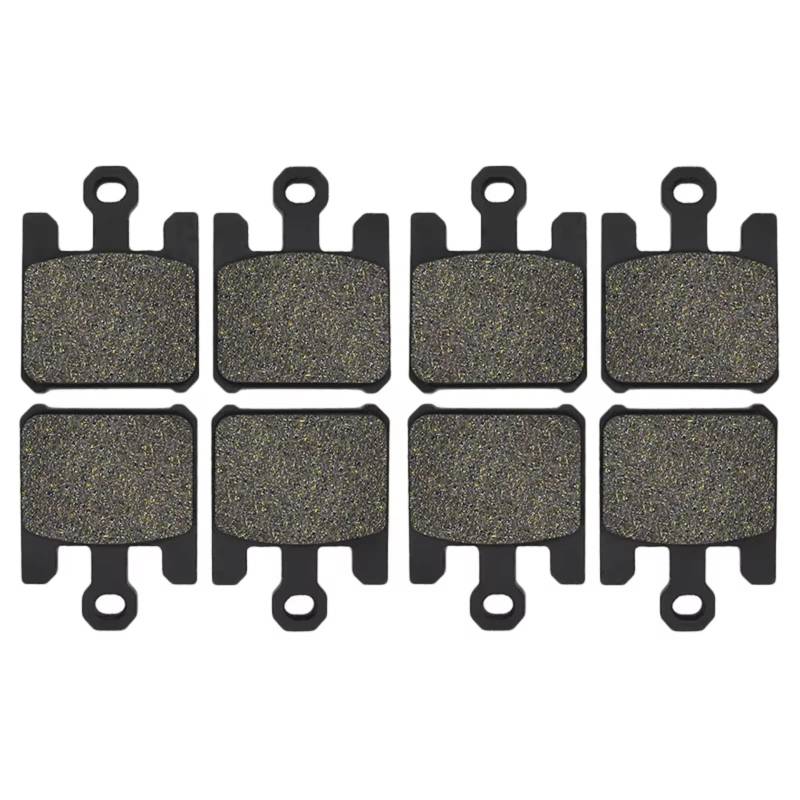 POMUHYE Scheibenbremse Kompatibel Mit Für ZX-10R (Für ZX 1000 C1/C2/D6F/D7F) 2004 2005 2006 2007 Motorrad Vorne Hinten Bremsbeläge(2 Pairs Front) von POMUHYE