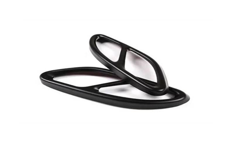 Auspuffblenden Für Mercedes Für Benz W117 CLA 2017-2018 2 Stücke Edelstahl Schwanz Throat Auspuffrohr Schalldämpfer Spitze Abdeckung Trim Endrohrblende (Color : Schwarz) von PONNYC