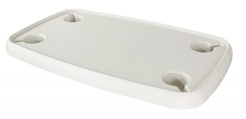 PONTTOR Tischplatte aus Kunststoff für RV Wohnmobil Wohnwagen Caravan Yacht Boot, Bootstisch, weiß, Fassförmig, 46 x 76 cm von PONTTOR