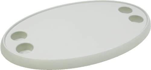 PONTTOR Tischplatte aus Kunststoff für RV Wohnmobil Wohnwagen Caravan Yacht Boot, Bootstisch, weiß, oval 76,2 x 45,7 cm von PONTTOR