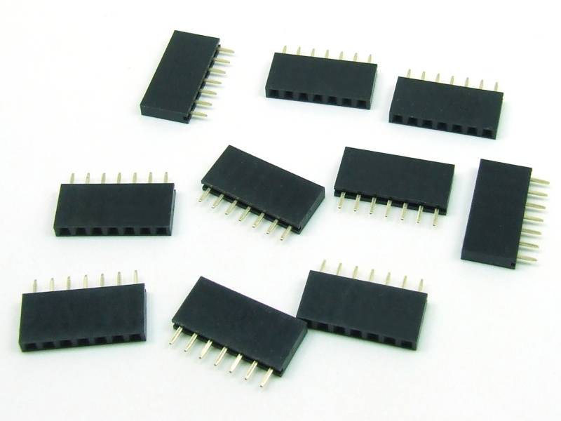 POPESQ® 10 Stk. x Buchsenleiste 2.54mm 7 polig kompatibel mit Arduino Gerade #A767 von POPESQ