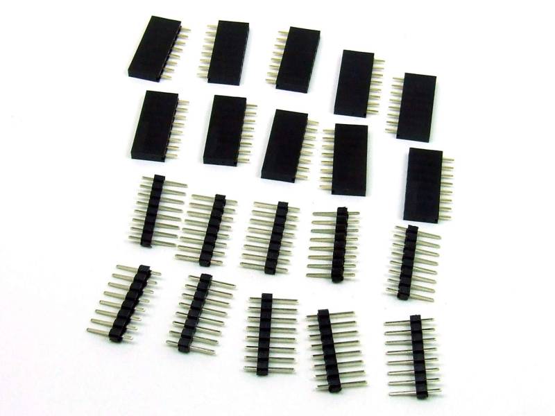 POPESQ® 10 Stk. x Kit Buchsenleiste und Stiftleiste 2.54mm 8 polig Gerade #A1995 von POPESQ