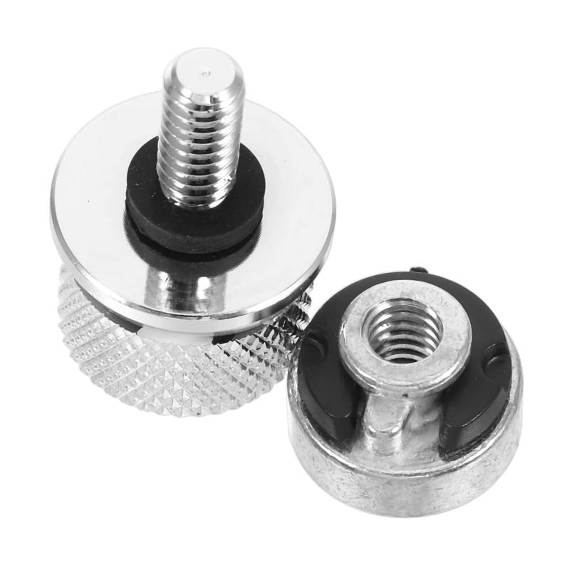 POPETPOP 1 Satz Motorrad -Sitzkissenschrauben Motorradteile Sitzschraubenschraube Rücksitzschraube Schraube Halley Motorradschraube Sitzmutter Aluminiumlegierung Silver von POPETPOP