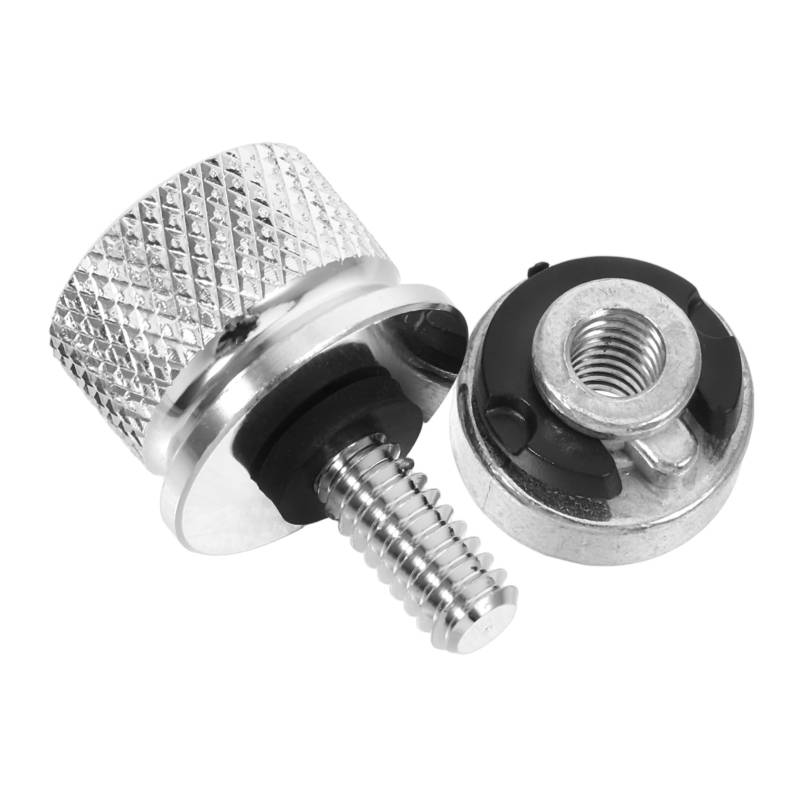 POPETPOP 1 Satz Motorrad -Sitzkissenschrauben Sitzschraube Sitzmutter Rurled Seat Bolt Schraubenschrauben und Muttern Motorradteile Motorradbolzen Aluminiumlegierung Silver von POPETPOP